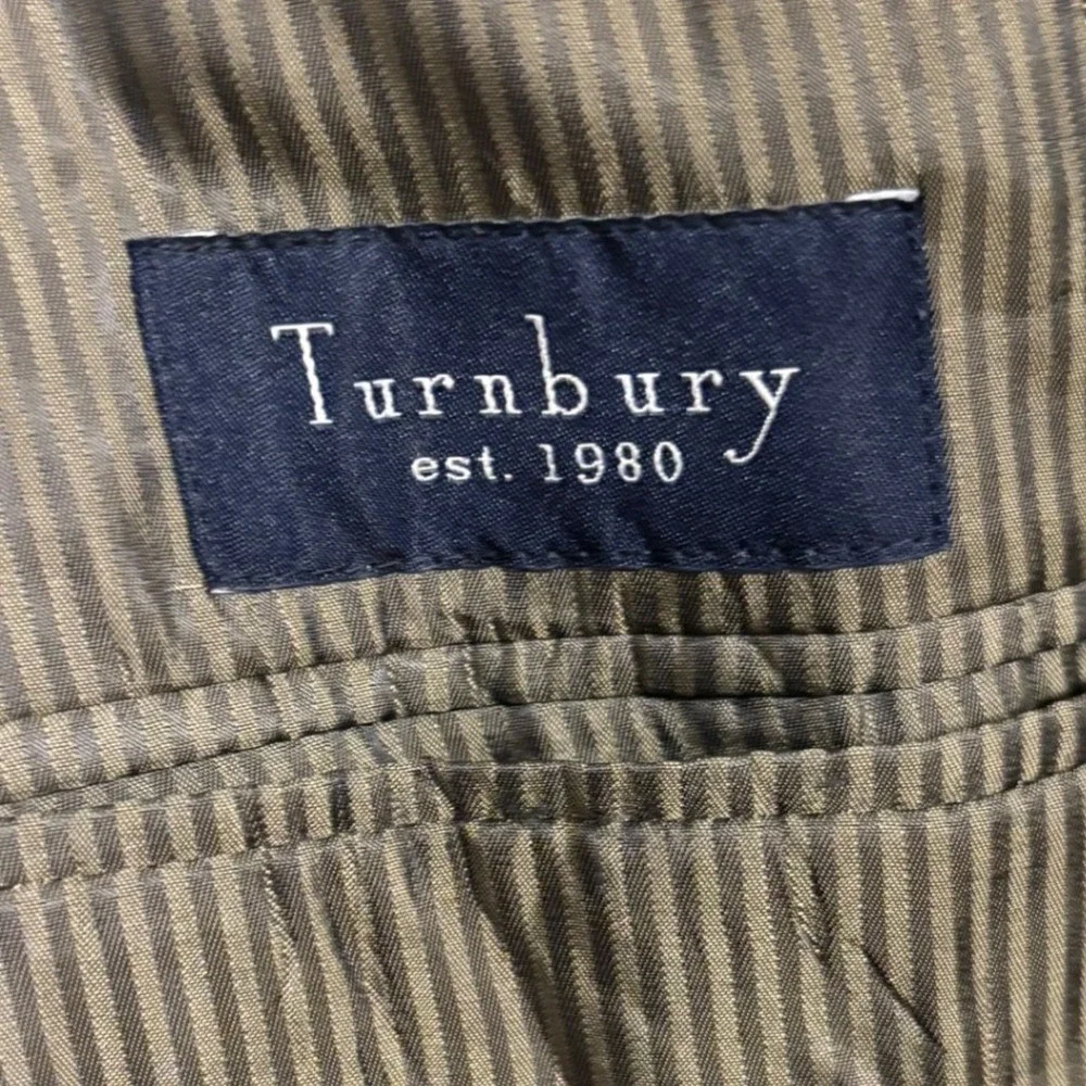 Turnbury Sport Coat Brown Silk Wool Blend Two Button Classic Academic Career 46R